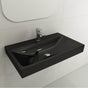 BOCCHI - Scala Arch Wall-Mounted Sink Fireclay 32 in. 1-Hole in Black - Black