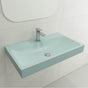 BOCCHI - Scala Arch Wall-Mounted Sink Fireclay 32 in. 1-Hole in Matte Ice Blue - Matte Ice Blue