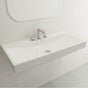 BOCCHI - Scala Arch Wall-Mounted Sink Fireclay 39.75 in. 3-Hole in White - White