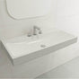 BOCCHI - Scala Arch Wall-Mounted Sink Fireclay 39.75 in. 3-Hole in Matte White - Matte White