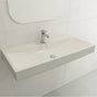 BOCCHI - Scala Arch Wall-Mounted Sink Fireclay 39.75 in. 1-Hole in Biscuit - Biscuit
