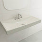 BOCCHI - Scala Arch Wall-Mounted Sink Fireclay 39.75 in. 3-Hole in Biscuit - Biscuit