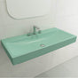 BOCCHI - Scala Arch Wall-Mounted Sink Fireclay 39.75 in. 3-Hole in Matte Mint Green - Matte Mint Green