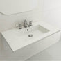 BOCCHI - Ravenna Wall-Mounted Sink Fireclay 32.25 in. 1-Hole with Overflow in White - White
