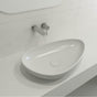 BOCCHI - Etna Vessel Fireclay 23.25 in. with Matching Drain Cover in Matte White - Matte White