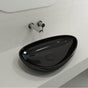 BOCCHI - Etna Vessel Fireclay 23.25 in. with Matching Drain Cover in Black - Black