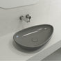 BOCCHI - Etna Vessel Fireclay 23.25 in. with Matching Drain Cover in Matte Gray - Matte Gray