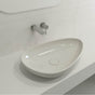 BOCCHI - Etna Vessel Fireclay 23.25 in. with Matching Drain Cover in Biscuit - Biscuit