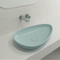 BOCCHI - Etna Vessel Fireclay 23.25 in. with Matching Drain Cover in Matte Ice Blue - Matte Ice Blue