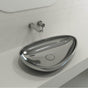 BOCCHI - Etna Vessel Fireclay 23.25 in. with Matching Drain Cover in Platinum - Platinum