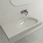 BOCCHI - Etna Wall-Mounted Sink Fireclay 35.5 in. with Matching Drain Cover in Biscuit - Biscuit