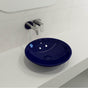 BOCCHI - Venezia Vessel Fireclay 15.75 in. with Matching Drain Cover in Sapphire Blue - Sapphire Blue