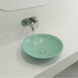 BOCCHI - Venezia Vessel Fireclay 15.75 in. with Matching Drain Cover in Matte Mint Green - Matte Mint Green