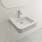 BOCCHI - Parma Wall-Mounted Sink Fireclay 19.75 in. 1-Hole with Overflow in Matte White - Matte White
