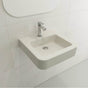 BOCCHI - Parma Wall-Mounted Sink Fireclay 19.75 in. 1-Hole with Overflow in Biscuit - Biscuit
