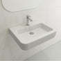 BOCCHI - Parma Wall-Mounted Sink Fireclay 25.5 in. 1-Hole with Overflow in Matte White - Matte White