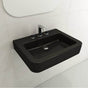 BOCCHI - Parma Wall-Mounted Sink Fireclay 25.5 in. 3-Hole with Overflow in Matte Black - Matte Black