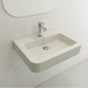 BOCCHI - Parma Wall-Mounted Sink Fireclay 25.5 in. 1-Hole with Overflow in Biscuit - Biscuit