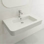 BOCCHI - Parma Wall-Mounted Sink Fireclay 33.5 in. 1-Hole with Overflow in White - White