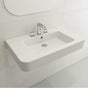 BOCCHI - Parma Wall-Mounted Sink Fireclay 33.5 in. 3-Hole with Overflow in White - White
