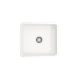 Classico Farmhouse Apron Front Fireclay 20 in. Single Bowl Kitchen Sink with Protective Bottom Grid and Strainer in White