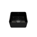 Classico Farmhouse Apron Front Fireclay 20 in. Single Bowl Kitchen Sink with Protective Bottom Grid and Strainer in White