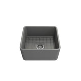 Classico Farmhouse Apron Front Fireclay 20 in. Single Bowl Kitchen Sink with Protective Bottom Grid and Strainer in White