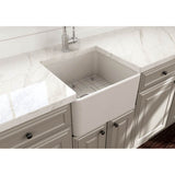 Classico Farmhouse Apron Front Fireclay 20 in. Single Bowl Kitchen Sink with Protective Bottom Grid and Strainer in White