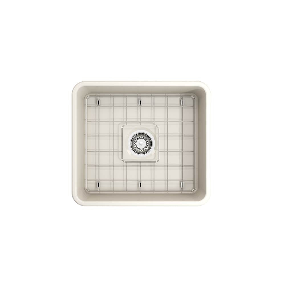 Classico Farmhouse Apron Front Fireclay 20 in. Single Bowl Kitchen Sink with Protective Bottom Grid and Strainer in White