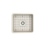 Classico Farmhouse Apron Front Fireclay 20 in. Single Bowl Kitchen Sink with Protective Bottom Grid and Strainer in White