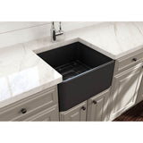 Classico Farmhouse Apron Front Fireclay 20 in. Single Bowl Kitchen Sink with Protective Bottom Grid and Strainer in White