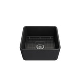 Classico Farmhouse Apron Front Fireclay 20 in. Single Bowl Kitchen Sink with Protective Bottom Grid and Strainer in White