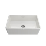 Classico Farmhouse Apron Front Fireclay 30 in. Single Bowl Kitchen Sink with Protective Bottom Grid and Strainer in White