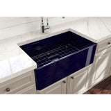 Classico Farmhouse Apron Front Fireclay 30 in. Single Bowl Kitchen Sink with Protective Bottom Grid and Strainer in White