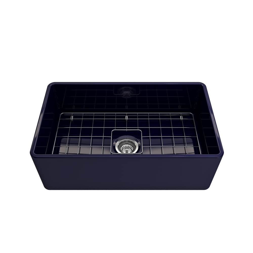 Classico Farmhouse Apron Front Fireclay 30 in. Single Bowl Kitchen Sink with Protective Bottom Grid and Strainer in White
