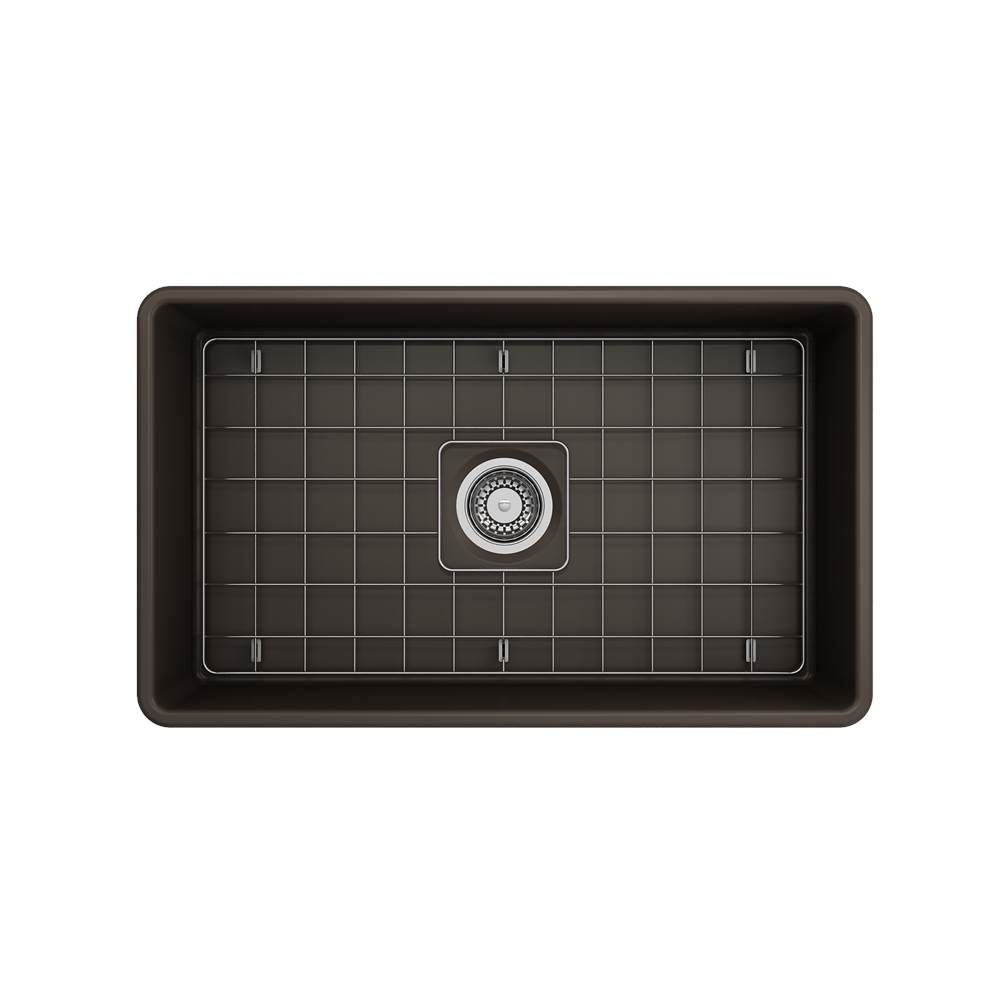 Classico Farmhouse Apron Front Fireclay 30 in. Single Bowl Kitchen Sink with Protective Bottom Grid and Strainer in White