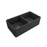 Classico Farmhouse Apron Front Fireclay 33 in. Double Bowl Kitchen Sink with Protective Bottom Grids and Strainers in White