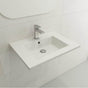 BOCCHI - Ravenna Wall-Mounted Sink Fireclay 24.5 in. 1-Hole with Overflow in White - White