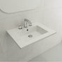 BOCCHI - Ravenna Wall-Mounted Sink Fireclay 24.5 in. 3-Hole with Overflow in White - White