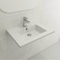 BOCCHI - Ravenna Wall-Mounted Sink Fireclay 24.5 in. 1-Hole with Overflow in Matte White - Matte White