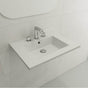 BOCCHI - Ravenna Wall-Mounted Sink Fireclay 24.5 in. 3-Hole with Overflow in Matte White - Matte White