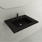 BOCCHI - Ravenna Wall-Mounted Sink Fireclay 24.5 in. 3-Hole with Overflow in Matte Black - Matte Black