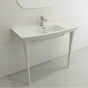 BOCCHI - Lavita Wall-Mounted Console Sink Fireclay 40 in. 3-Hole with Overflow in White - White