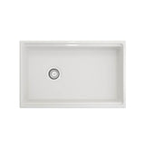 Contempo Step-Rim Apron Front Fireclay 30 in. Single Bowl Kitchen Sink with Integrated Work Station & Accessories in White