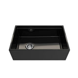 Contempo Step-Rim Apron Front Fireclay 30 in. Single Bowl Kitchen Sink with Integrated Work Station & Accessories in White