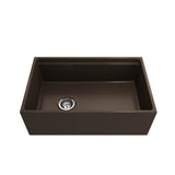 Contempo Step-Rim Apron Front Fireclay 30 in. Single Bowl Kitchen Sink with Integrated Work Station & Accessories in White