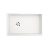 Contempo Apron Front Fireclay 30 in. Single Bowl Kitchen Sink with Protective Bottom Grid and Strainer in White