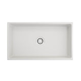 Vigneto Apron Front Fireclay 33 in. Single Bowl Kitchen Sink with Protective Bottom Grid and Strainer in White