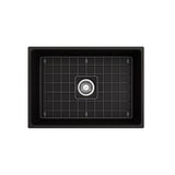 Contempo Apron Front Fireclay 27 in. Single Bowl Kitchen Sink with Protective Bottom Grid and Strainer in White