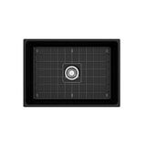 Contempo Apron Front Fireclay 27 in. Single Bowl Kitchen Sink with Protective Bottom Grid and Strainer in White